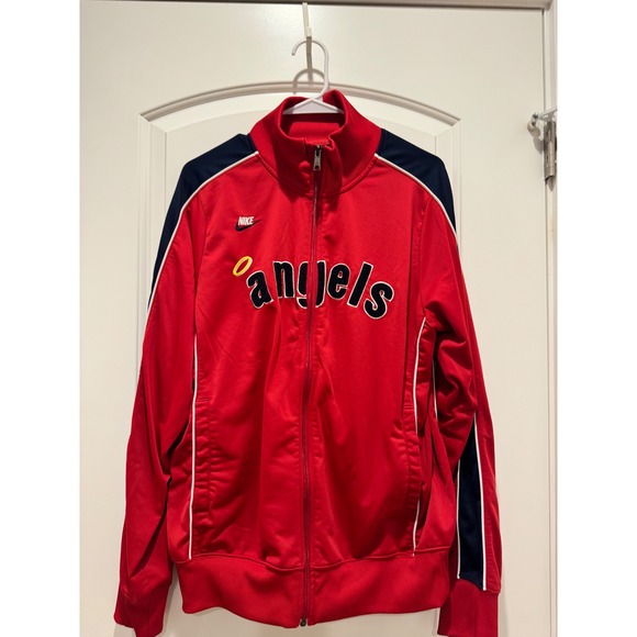Nike Other - Nike Los Angeles Angels Baseball Track Jacket Red Navy White Men's Large MLB
